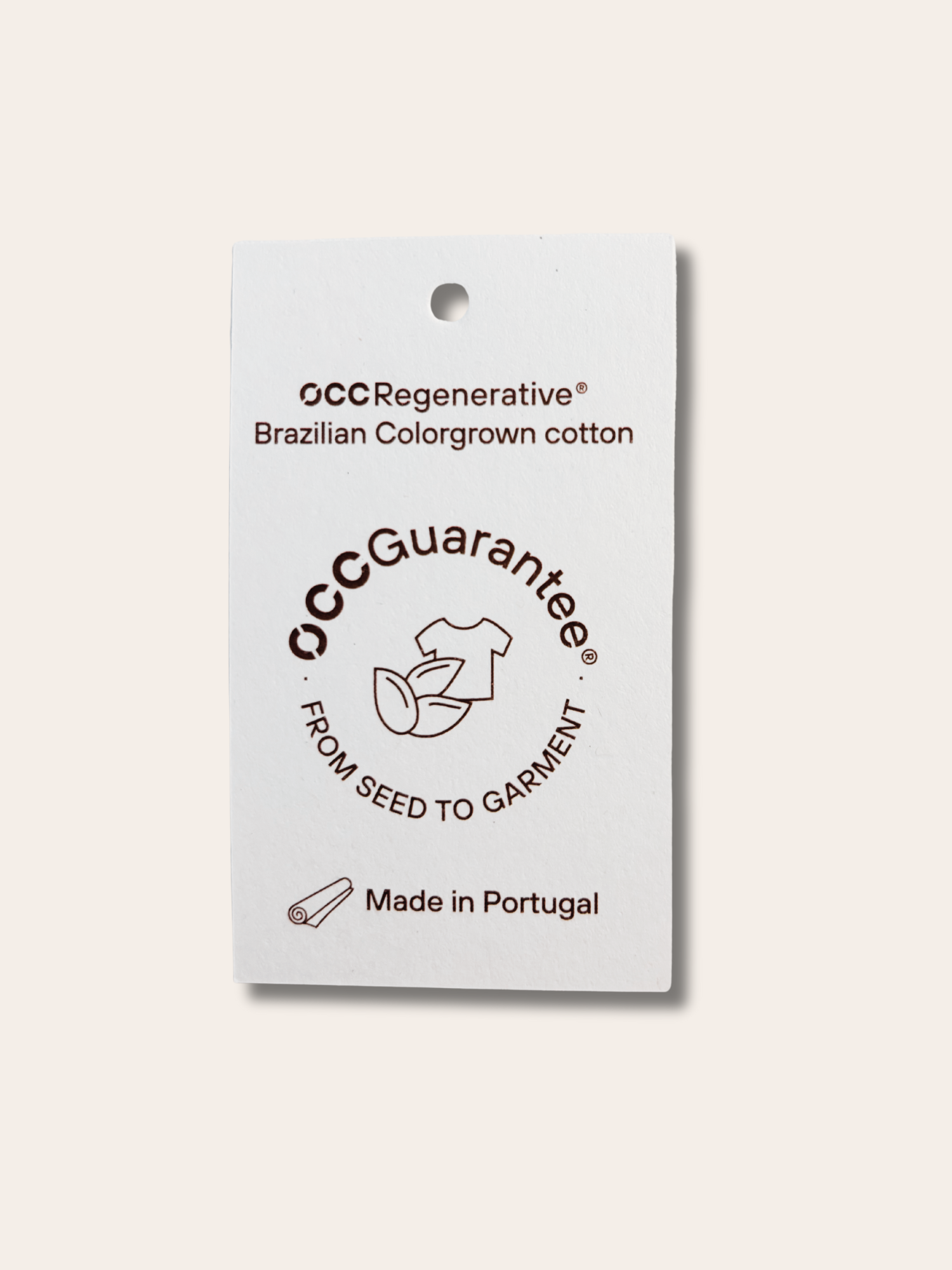 Certificat de coton naturellement coloré OCC regenerative