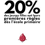 20% des jeunes filles ont leurs premières règles dès l'école primaire d'après l'association Règles élémentaires et Opinion way