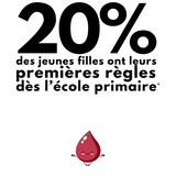 20% des jeunes filles ont leurs premières règles dès l'école primaire d'après l'association Règles élémentaires et Opinion way