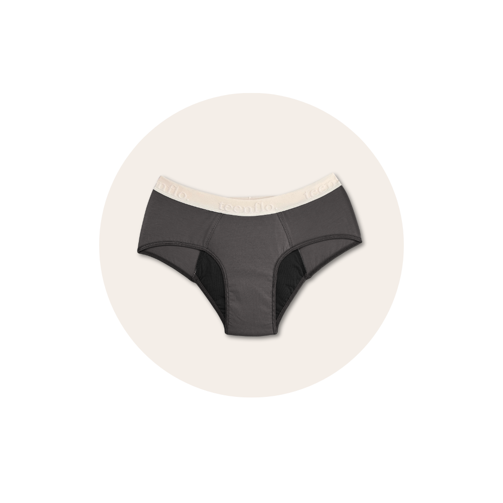 culotte menstruelle ado en coton gris
