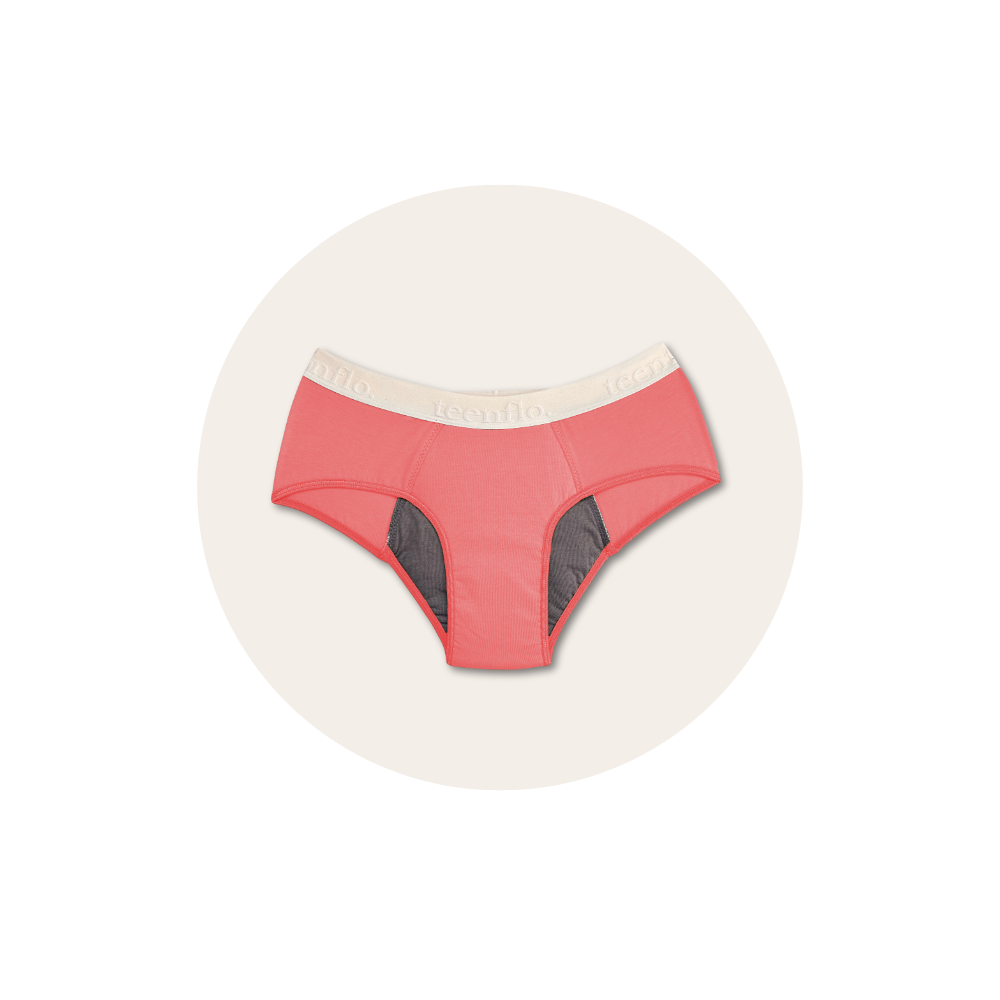 culotte menstruelle ado en coton rose