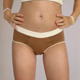 culotte menstruelle ado taille basse coloris beige 