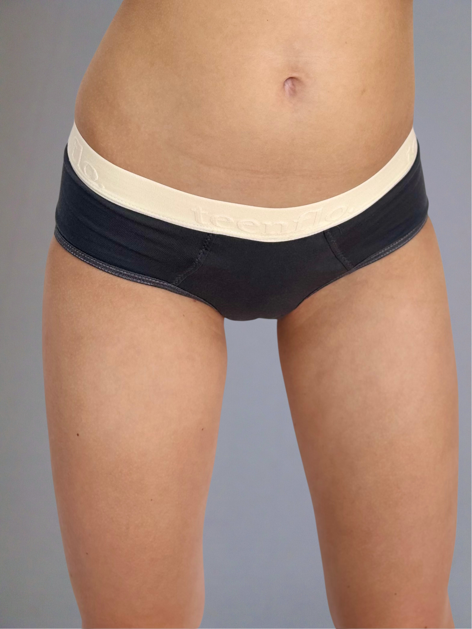 culotte menstruelle ado taille basse coloris gris