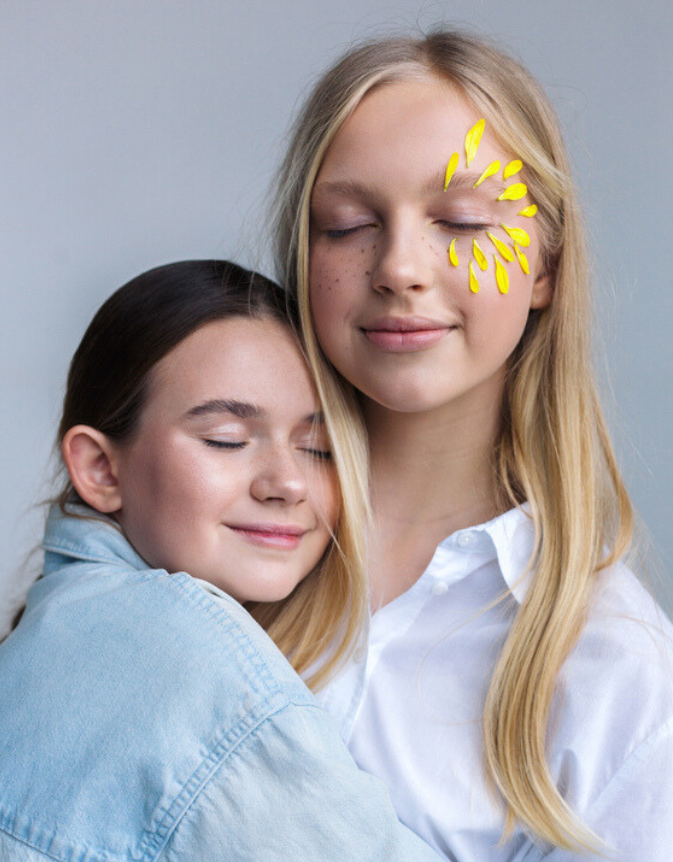duo de jeunes filles